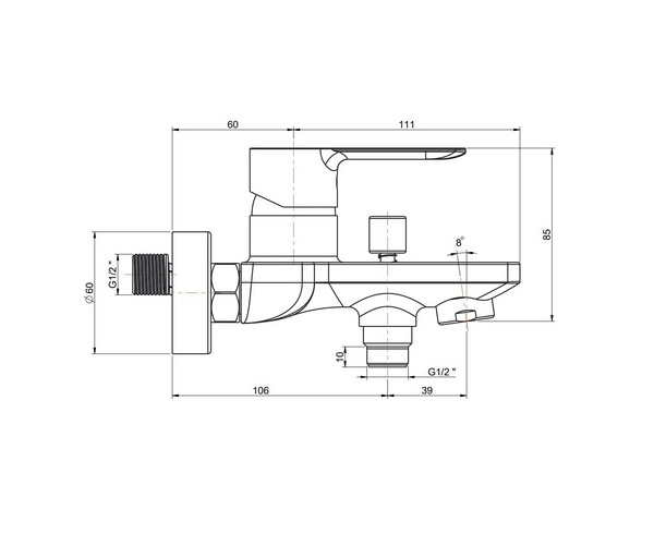 смеситель для ванны KERAMA MARAZZI SONATA